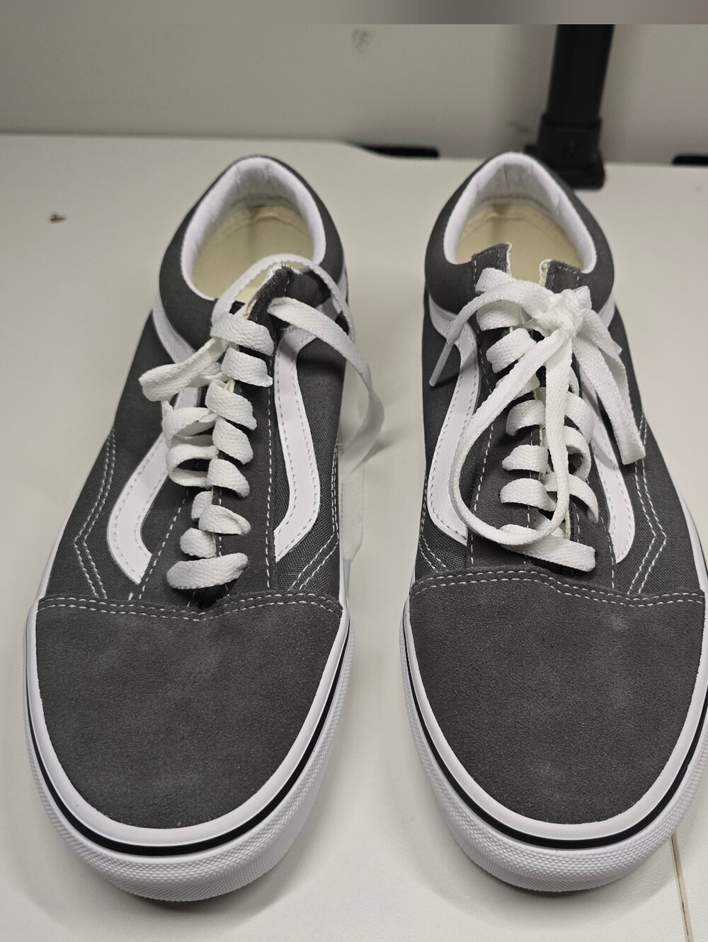 Vans Old Skool Sneakers Pewter/True White Women’s 8.5 NWOT with Box - Picture 2 of 14